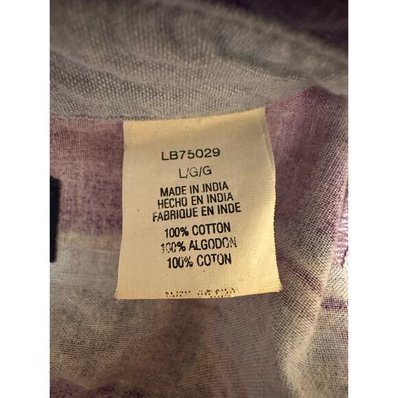 Vintage Wrangler Blues Horse Print Shirt Purple/Blue/White 100% Cotton Sz Large - Picture 4 of 5